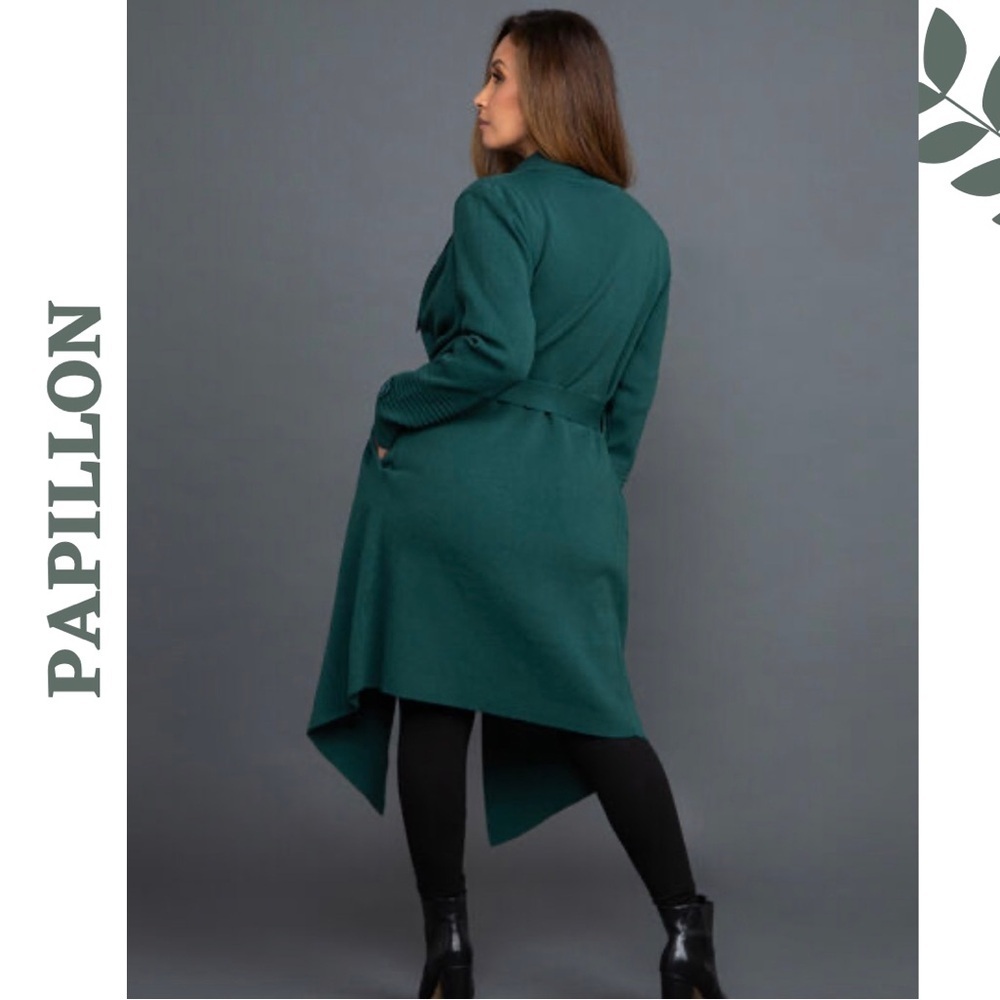 Papillon Emerald Waterfall Cardigan Jacket Small NWT - Picture 2 of 10